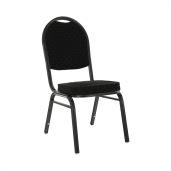 Scaun tapiterie neagra cadru gri Jeff 44x50x91 cm