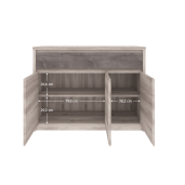 Comoda PAL castan Nairobi onix Jesi 126.6x40.3x95.2 cm