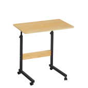Birou inaltime reglabila cu roti stejar negru Justus 60x40x64-86 cm