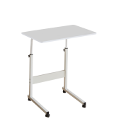 Birou inaltime reglabila cu roti alb Justus 60x40x64-86 cm