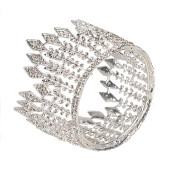 Coroana decorativa metal argintiu 7x6 cm