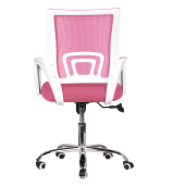 Scaun de birou roz alb Sanaz 60x50x103 cm