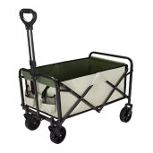 Carucior de gradina pliabil bej verde negru Karil 45x73,5x64/87 cm