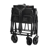 Carucior de gradina pliabil negru Karil 45x73,5x64/87 cm 