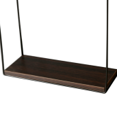 Etajera MDF nuc metal negru Kasita 28x8x28 cm