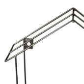 Etajera MDF nuc metal negru Kasita 28x8x28 cm