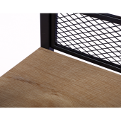 Raft metal negru DTD stejar Keler 60x28x121 cm