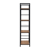 Raft metal negru DTD stejar Keler 60x28x121 cm