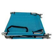 Sezlong de gradina albastru gri Keleo 58x182x30/79 cm 