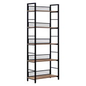 Raft metal negru DTD stejar Keler 60x28x154 cm
