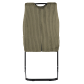 Scaun dining textil verde metal negru Kelma 46x62,5x97 cm