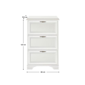 Pantofar DTD alb alpin Kentak 80x19,5x123 cm