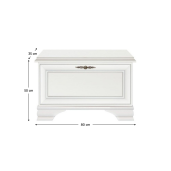Pantofar DTD alb alpin Kentak 80x35x50 cm