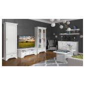 Masuta cafea DTD laminat alb alpin Kentak 130x65x51 cm