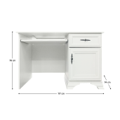 Birou DTD alb alpin Kentak 117x74x78 cm