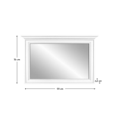 Oglinda perete DTD alb alpin Kentak 99x6,5x76 cm