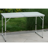 Masa camping pliabila aluminiu mdf alb Kepi 120x60x54 cm