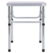 Masa camping pliabila aluminiu mdf alb Kepi 60x45x55 cm