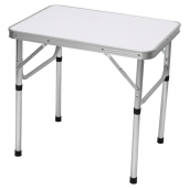 Masa camping pliabila aluminiu mdf alb Kepi 60x45x55 cm
