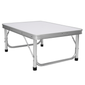 Masa camping pliabila aluminiu mdf alb Kepi 60x45x55 cm