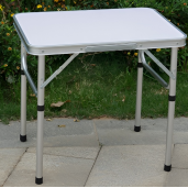 Masa camping pliabila aluminiu mdf alb Kepi 60x45x55 cm