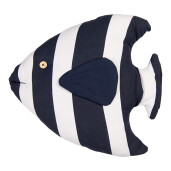 Perna decorativa Peste textil albastru alb 40x45x11 cm