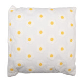 Perna decorativa Margarete poliester alb galben 45x45x4 cm