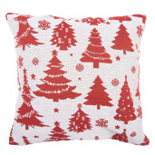 Perna Craciun Braduti poliester bej rosu 44x44x4 cm