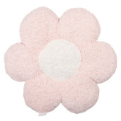 Perna decorativa poliester roz alb Floare Ø 50x5 cm