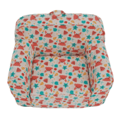 Fotoliu extensibil textil, spuma de compresie multicolor Kidy 60x44x48 cm