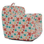 Fotoliu extensibil textil, spuma de compresie multicolor Kidy 60x44x48 cm