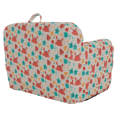 Fotoliu extensibil textil, spuma de compresie multicolor Kidy 60x44x48 cm