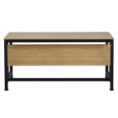 Birou metal negru mdf laminat stejar Kilis 150x80x72 cm