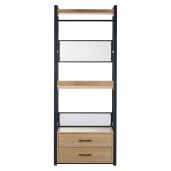 Raft pardoseala fier negru mdf laminat stejar Kilos 80x40x200 cm