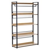 Raft pardoseala mdf laminat stejar fier negru Kilos 120x40x200 cm