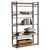 Raft pardoseala mdf laminat stejar fier negru Kilos 120x40x200 cm