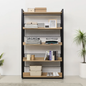 Raft pardoseala mdf laminat stejar fier negru Kilos 120x40x200 cm