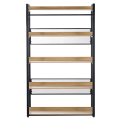 Raft pardoseala mdf laminat stejar fier negru Kilos 120x40x200 cm