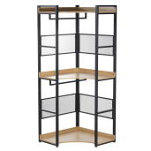 Raft pardoseala fier negru mdf laminat stejar Kilos 80x80x200 cm