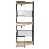 Raft pardoseala fier negru mdf laminat stejar Kilos 80x80x200 cm