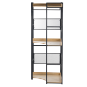 Raft pardoseala fier negru mdf laminat stejar Kilos 80x80x200 cm