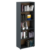 Biblioteca HDF grafit stejar artisan Klaudius 70x40x196.4 cm