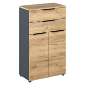 Dulap DTD grafit stejar artisan Klaudius 70x40x120 cm