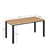 Birou DTD stejar artisan Klaudius 160x80x76 cm
