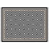 Covor textil negru alb Motive 160x230 cm
