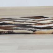 Covor de lux din piele maro negru bej patchwork 170x240 cm