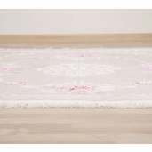 Covor textil maro model flori Sedef 80x150 cm