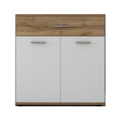 Comoda PAL stejar Wotan alb Iria 80x35x84 cm 