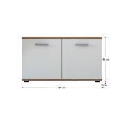 Pantofar PAL stejar Wotan alb Iria 80x35x46 cm