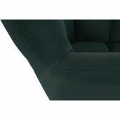 Fotoliu rotativ tapiterie textil verde Komodo 67x72x97 cm